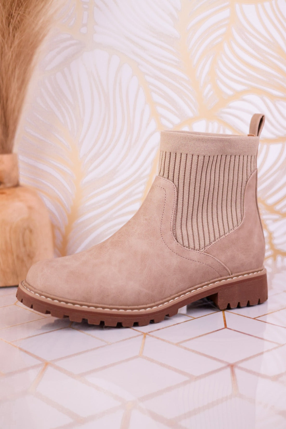 Cabin Fever Round Toe Boots in Camel Brown - Whiskey Skies - CORKYS FOOTWEAR