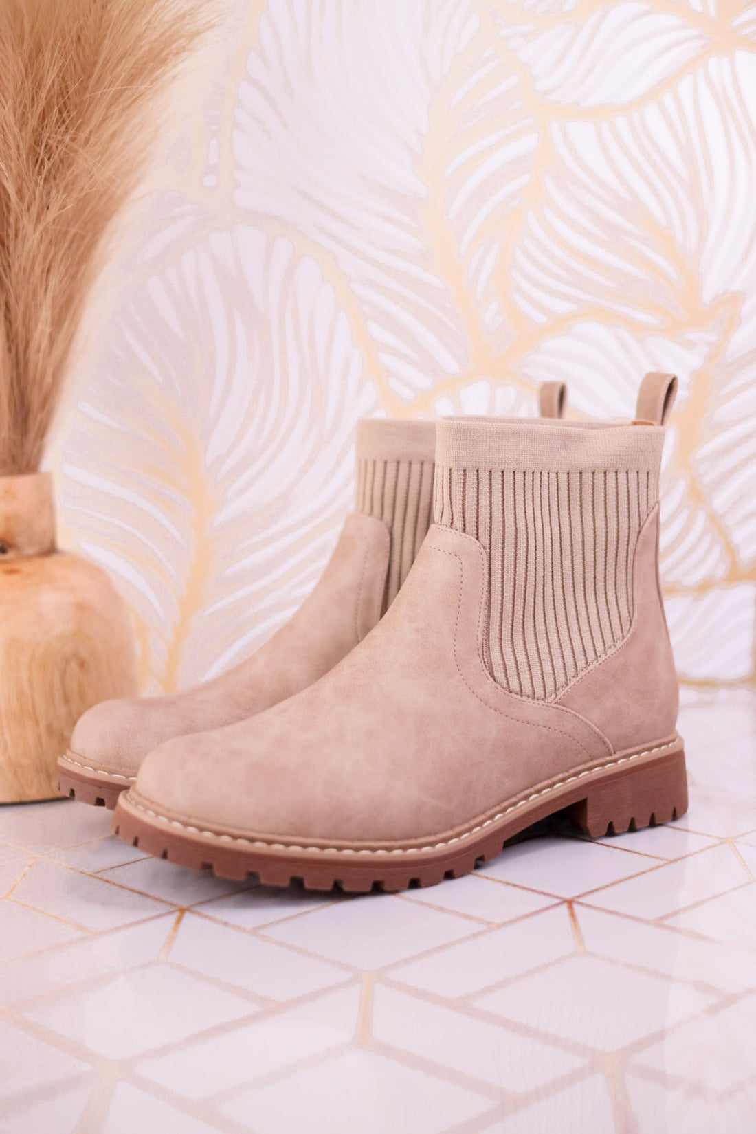 Cabin Fever Round Toe Boots in Camel Brown - Whiskey Skies - CORKYS FOOTWEAR