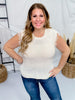 Cable Knit Fringed Sleeveless Sweater - Whiskey Skies - BIBI