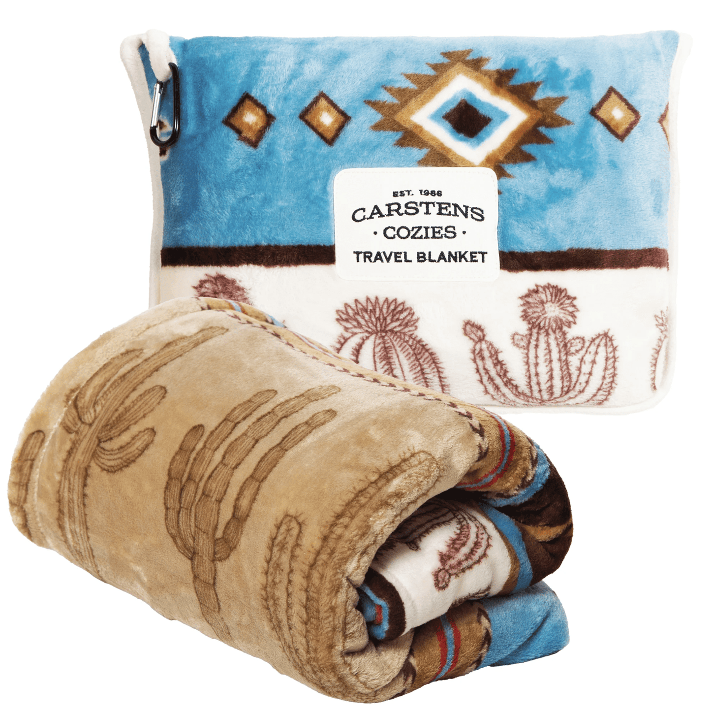 Cactus Stripe Travel Blanket - Whiskey Skies - CARSTEN'S ENTERPRISES INC.
