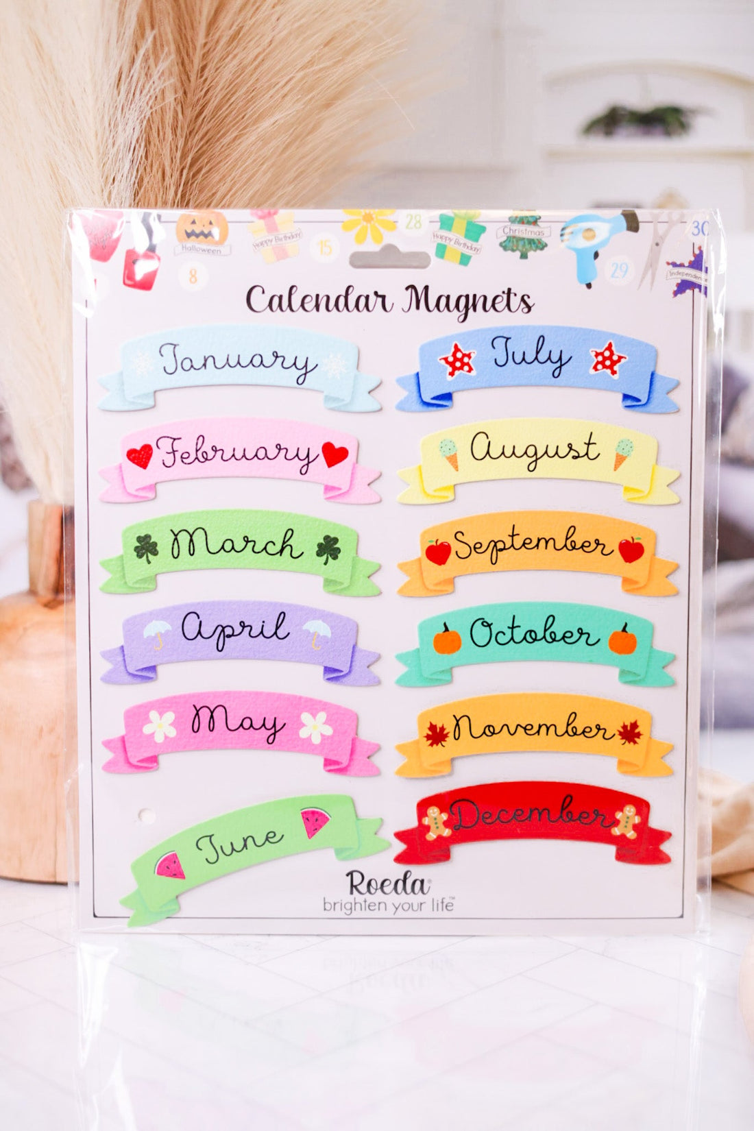 Calendar Month Magnets (Set Of 12) - Whiskey Skies - ROEDA STUDIO