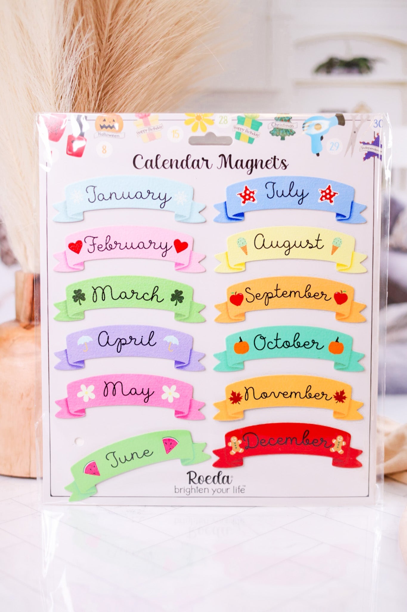 Calendar Month Magnets (Set Of 12) - Whiskey Skies - ROEDA STUDIO
