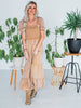 Camel Colored Denim Dress - Whiskey Skies - GEEGEE
