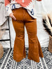 Camel Corduroy Flared Pants - Whiskey Skies - SAINTS & HEARTS