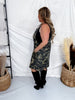 Camo Print Button Front Overall Dress - Whiskey Skies - ODDI