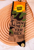 Camouflage Print "Show Me Your Rack" Men's Crew Socks - Whiskey Skies - JY DESIGNS