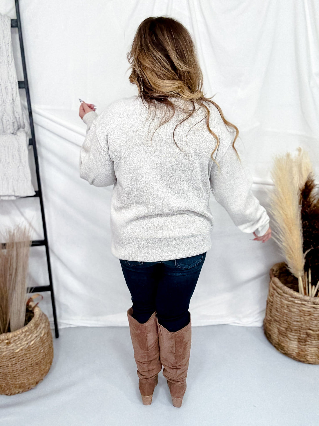 Campfire Club Knit Pullover Sweatshirt - Whiskey Skies - STATED BRANDS