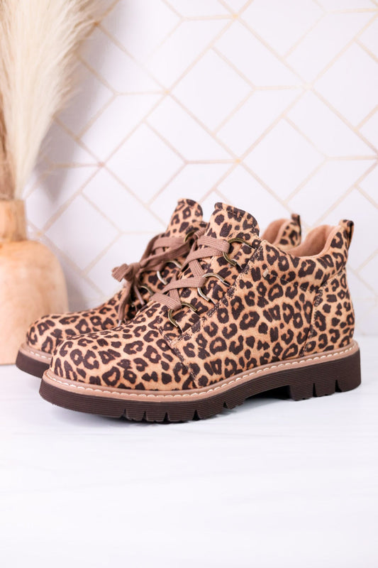 Campfire Leopard Booties - Whiskey Skies - CORKYS FOOTWEAR