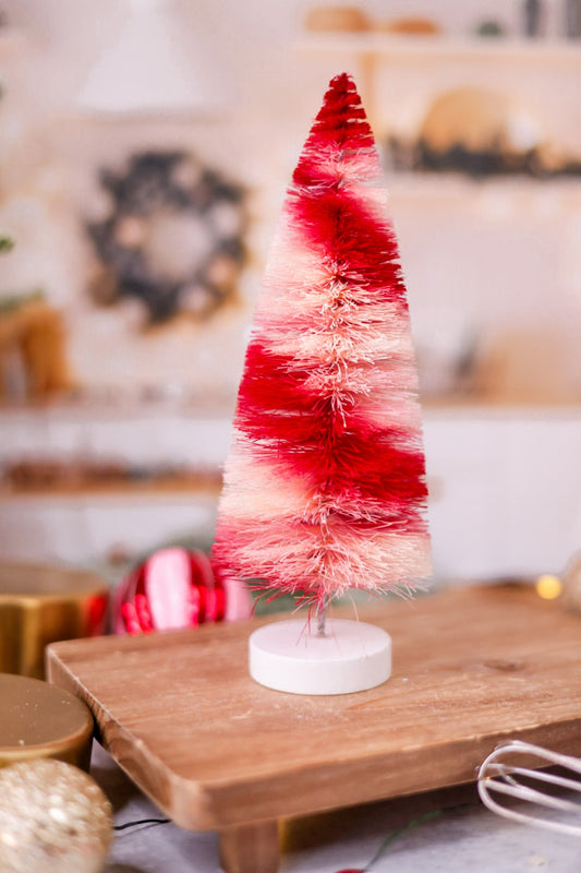 Candy Cane Bottle Brush Tree - Whiskey Skies - SULLIVANS