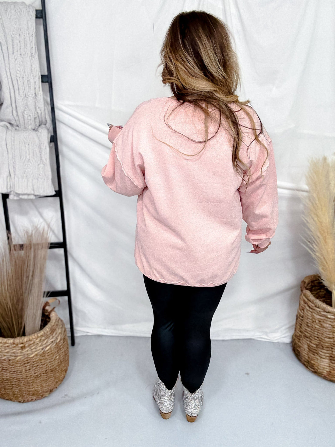 Candy Cane Club Pink Sweatshirt - Whiskey Skies - STATED BRANDS