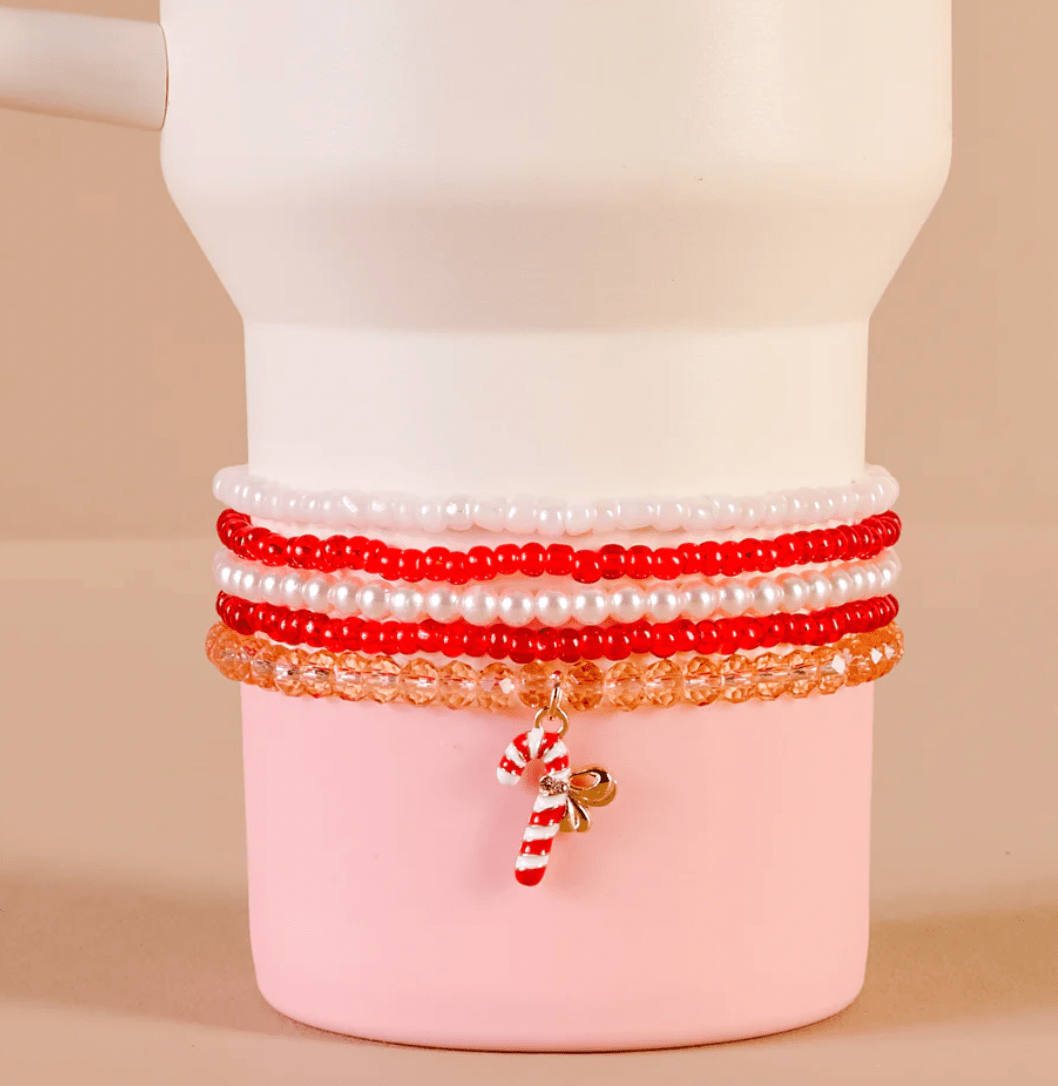 Candy Cane Crush Tumbler Bracelet Stack - Whiskey Skies - THE DARLING EFFECT