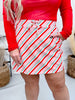 Candy Cane Striped Skort - Whiskey Skies - JESS LEA