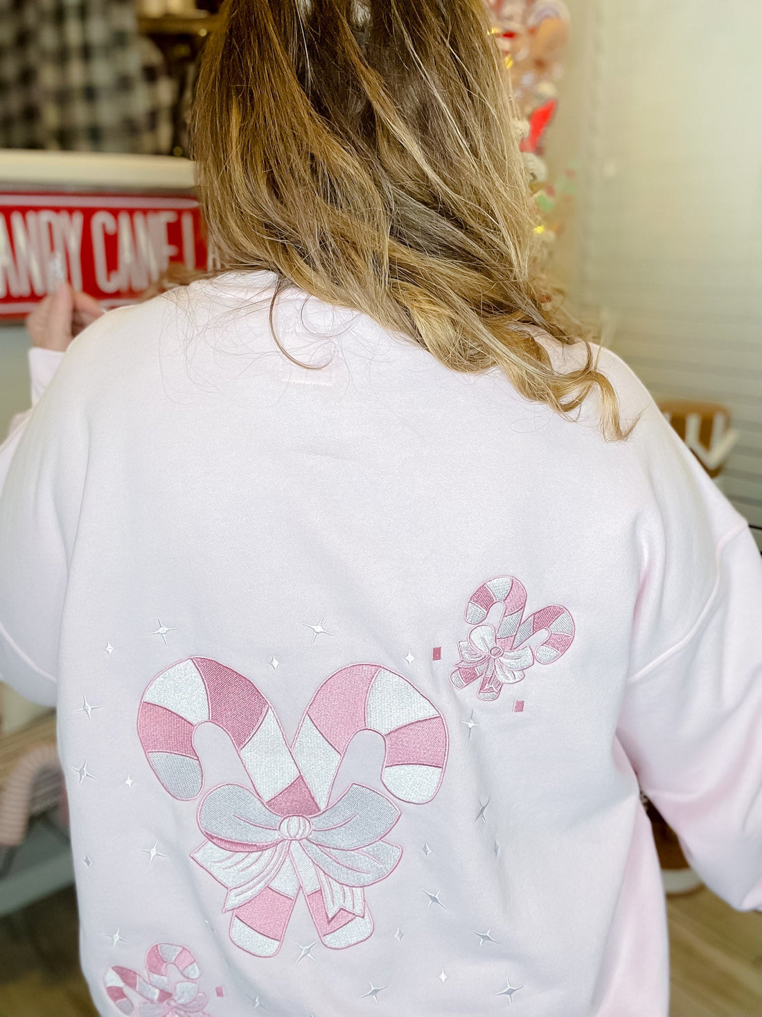 Candy Cane Wonderland Sweatshirt - Whiskey Skies - SUNKISSED COCONUT