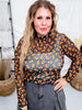 Candy Corn Long Sleeve Mesh Top - Whiskey Skies - STERLING KREEK