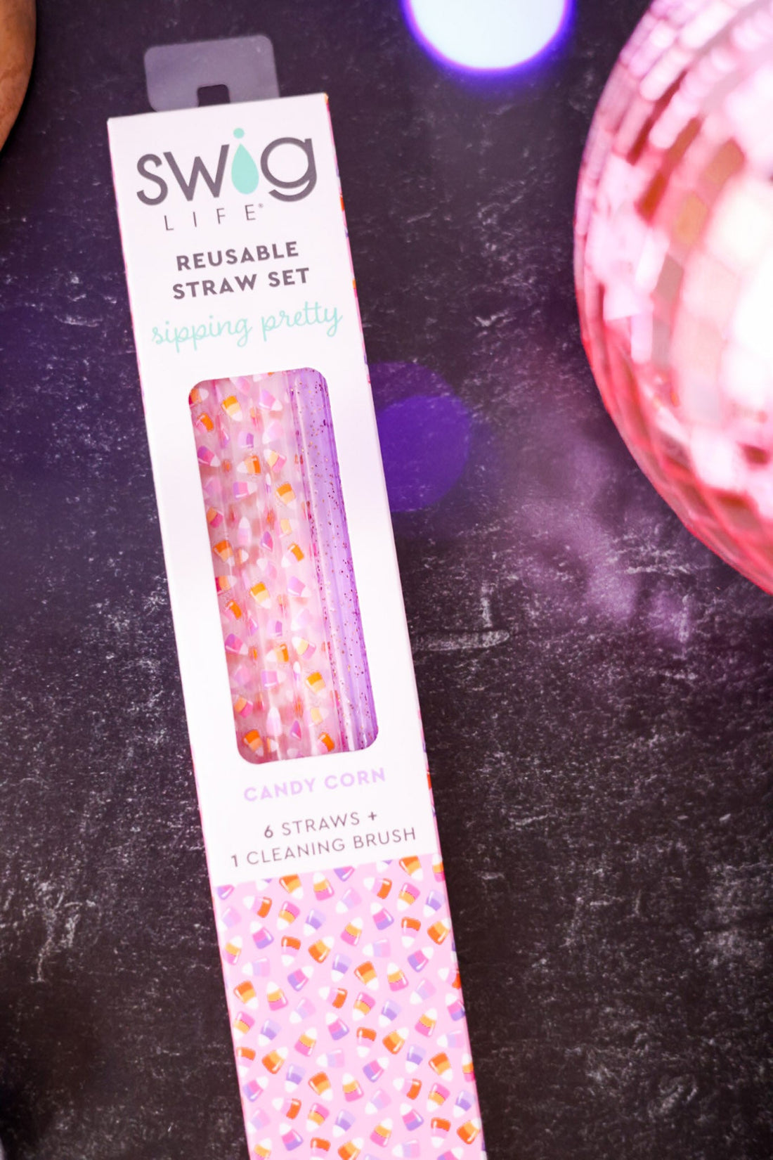 Candy Corn Reusable Straw Set - Whiskey Skies - SWIG LIFE
