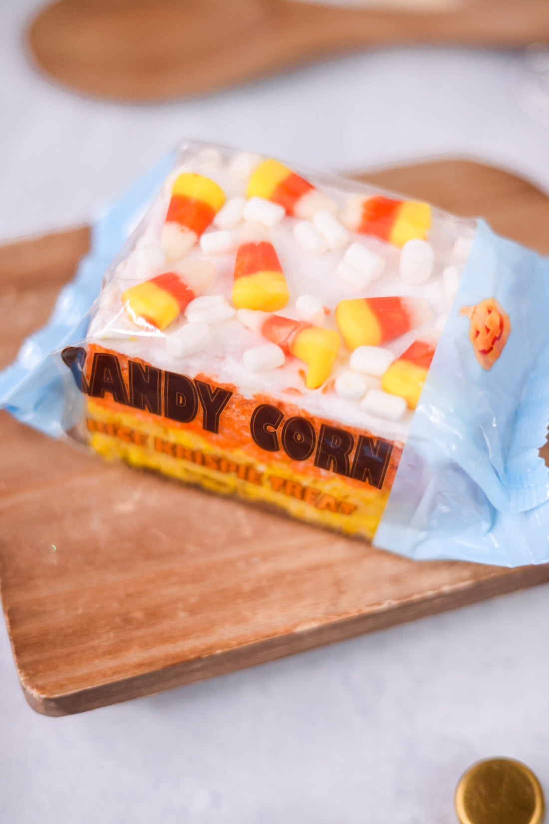 Candy Corn Rice Krispie Treat - Whiskey Skies - TREAT HOUSE