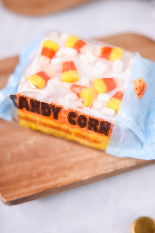 Candy Corn Rice Krispie Treat - Whiskey Skies - TREAT HOUSE