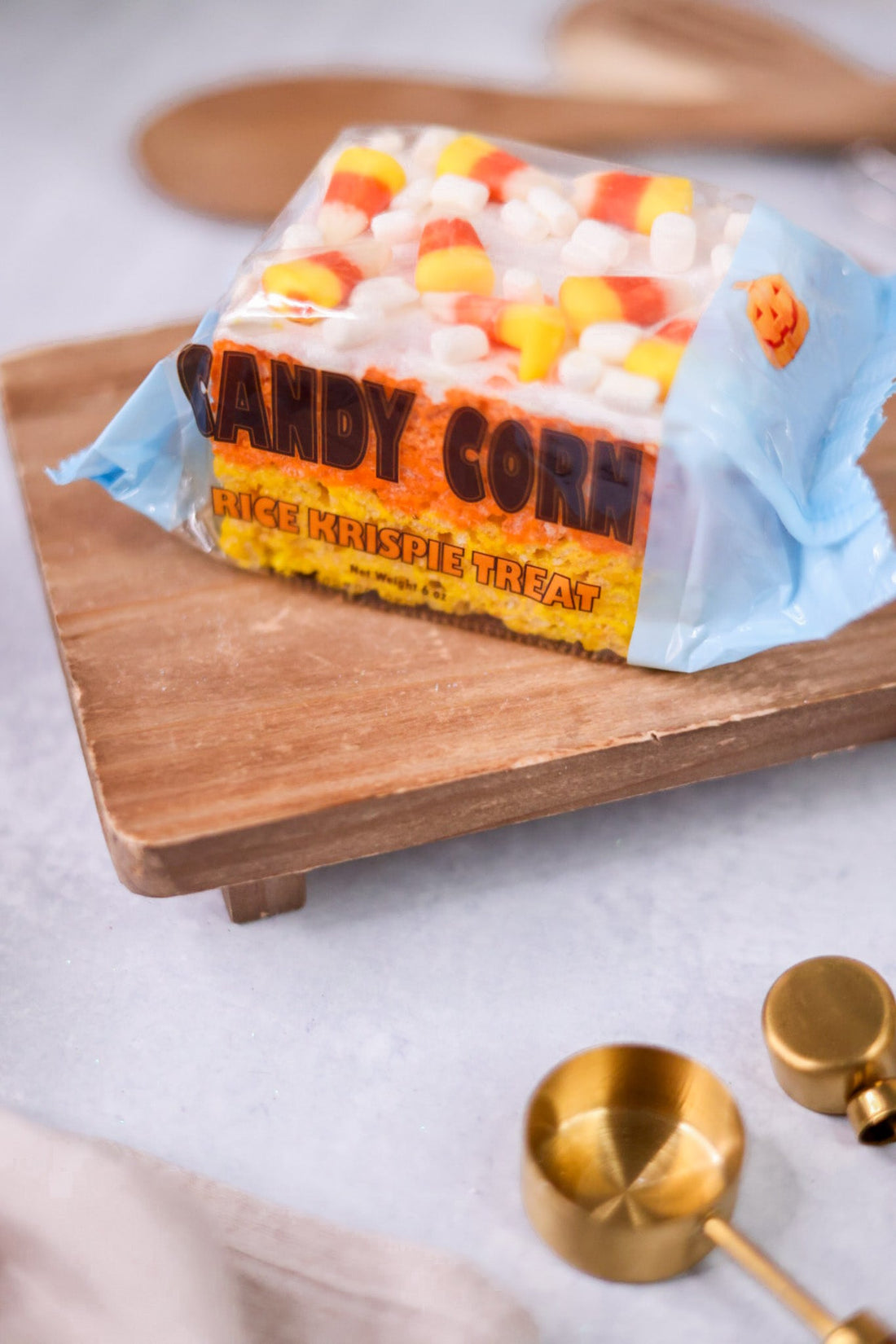 Candy Corn Rice Krispie Treat - Whiskey Skies - TREAT HOUSE