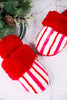 Candy Stripe Slippers - Whiskey Skies - SHIRALEAH
