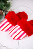 Candy Stripe Slippers - Whiskey Skies - SHIRALEAH