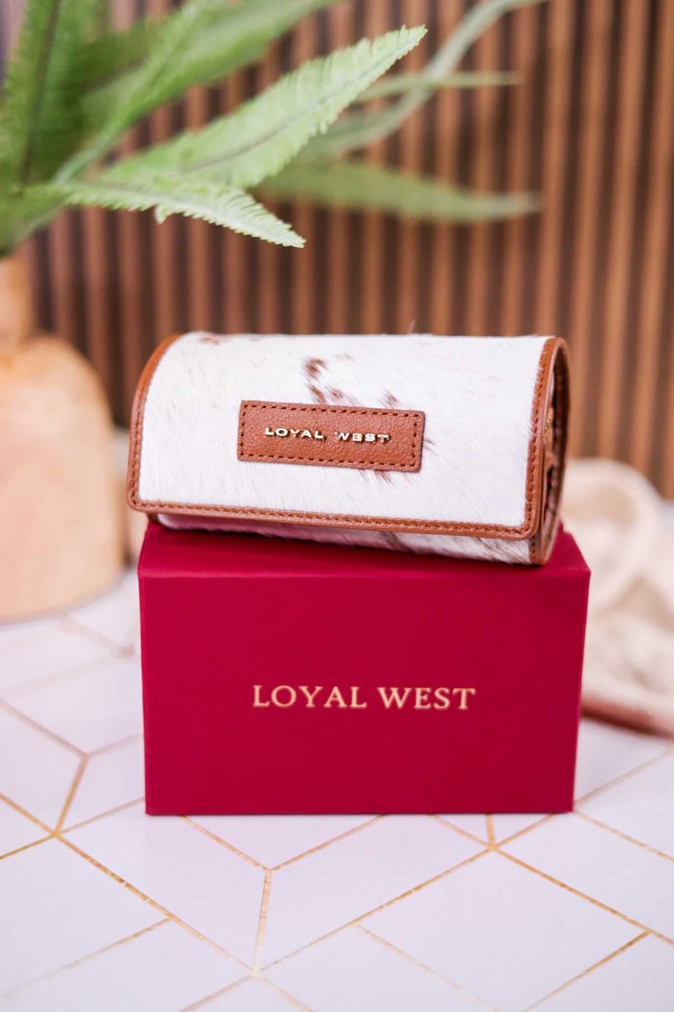 Canyon Jewelry Case in Hair - On Leather - Whiskey Skies - LOYAL WEST