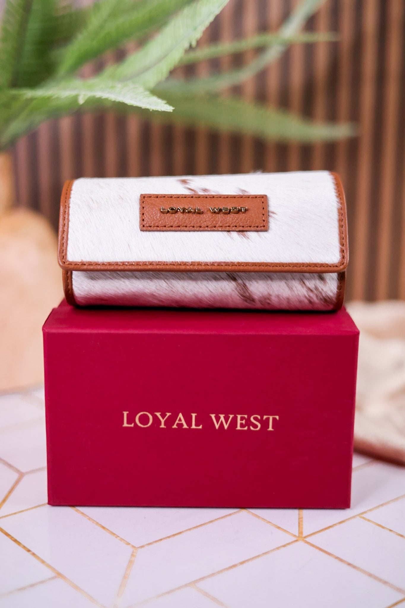 Canyon Jewelry Case in Hair - On Leather - Whiskey Skies - LOYAL WEST