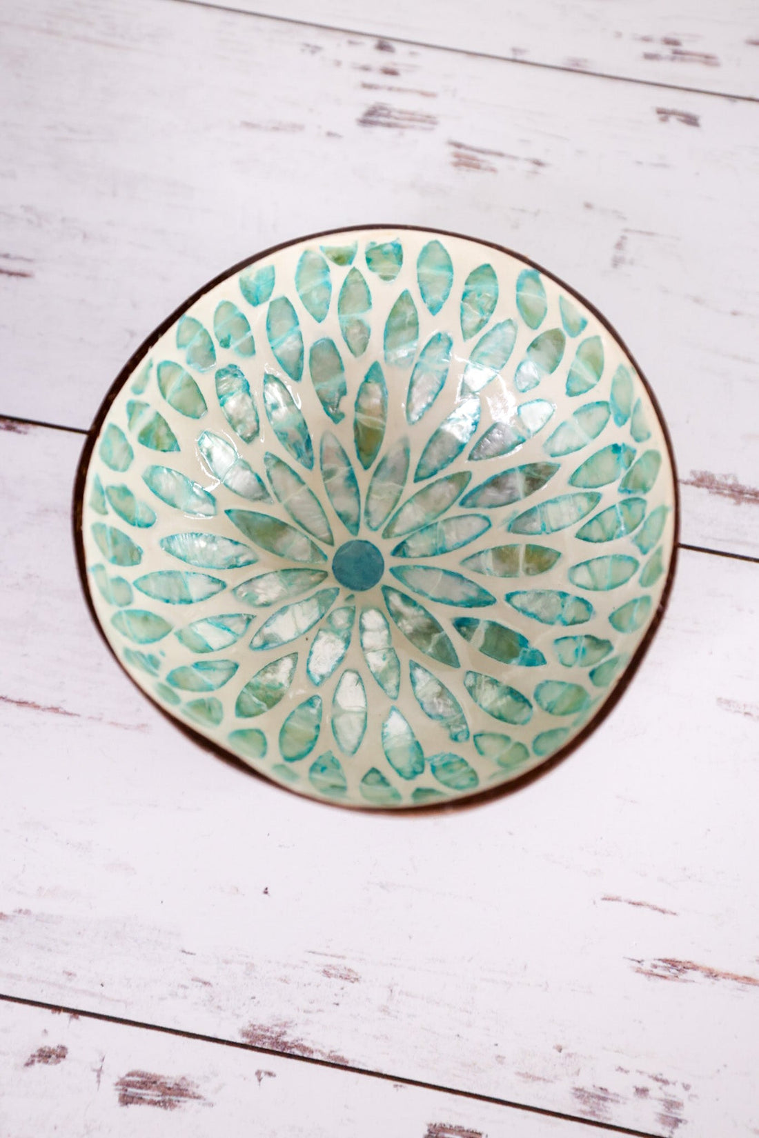 Capiz Shell Tabletop Bowl (3 Styles) - Whiskey Skies - YOUNG'S INC