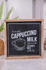 Cappuccino/Silverware Double Sided Wood Sign - Whiskey Skies - ADAMS & CO