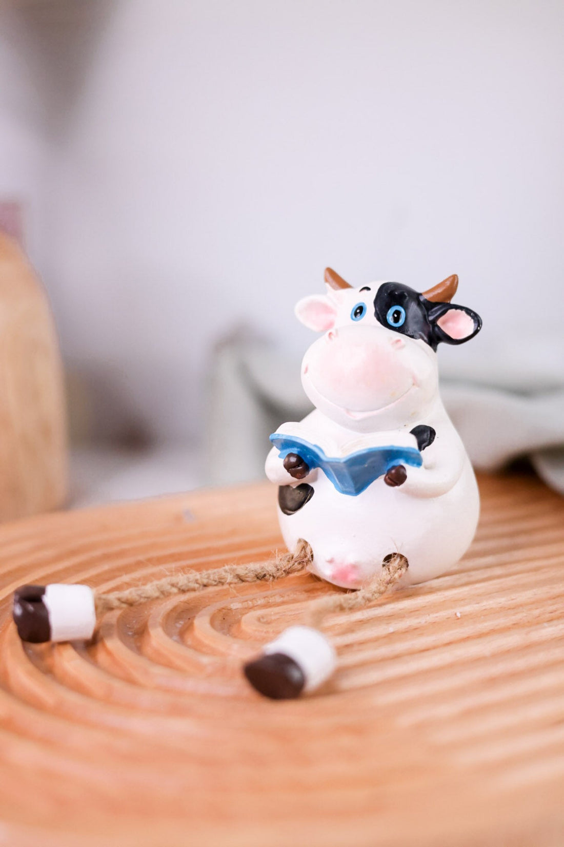 Carefree Cow Dangling Leg Tabletop Sitters (2 Styles) - Whiskey Skies - HANNA'S HANDIWORKS