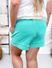 Caribbean Green French Terry Stevie Shorts - Whiskey Skies - MICHELLE MAE