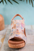 Carley Putty Washed Floral Wedges - Whiskey Skies - CORKYS FOOTWEAR