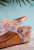 Carley Putty Washed Floral Wedges - Whiskey Skies - CORKYS FOOTWEAR