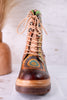 Carnivale Colorful Leather Boots With Platform Heel - Whiskey Skies - SPRING FOOTWEAR
