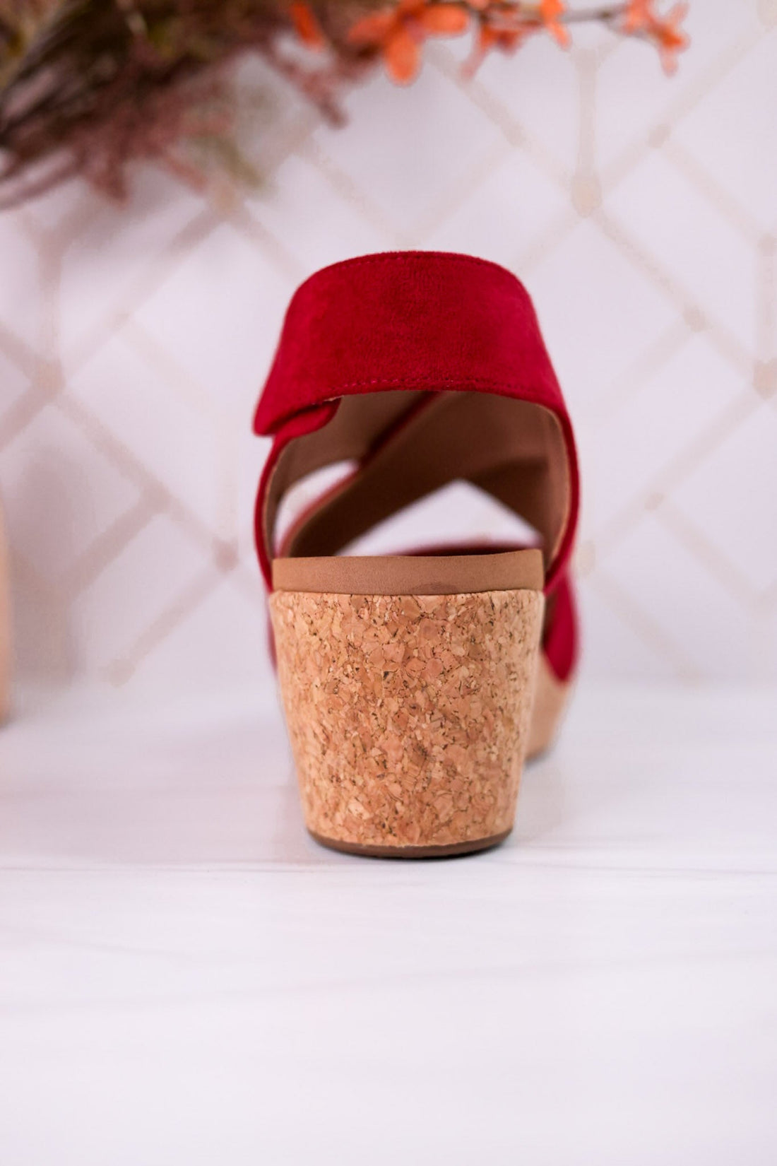 Case Closed Dark Red Wedges - Whiskey Skies - CORKYS FOOTWEAR