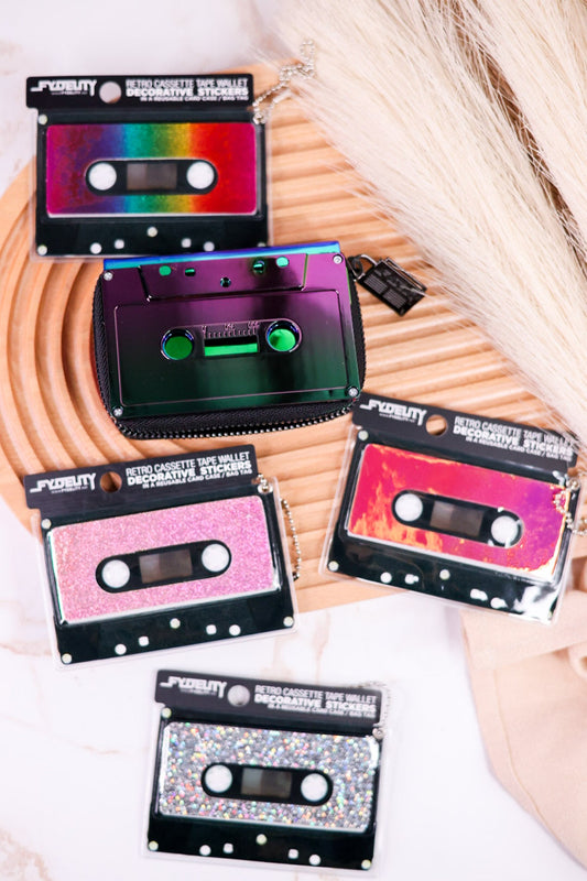 Cassette Wallet Stickers (4 Colors) - Whiskey Skies - HIGH FYDELITY INC