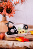 Ceramic Autumn Market Cow Butter Dish - Whiskey Skies - YOUNG'S INC