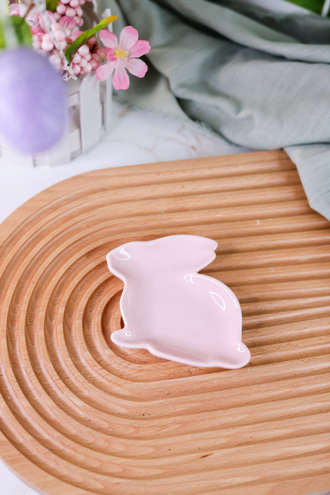 Ceramic Easter Bunny Trinket Tray (3 Colors) - Whiskey Skies - C & F ENTERPRISES