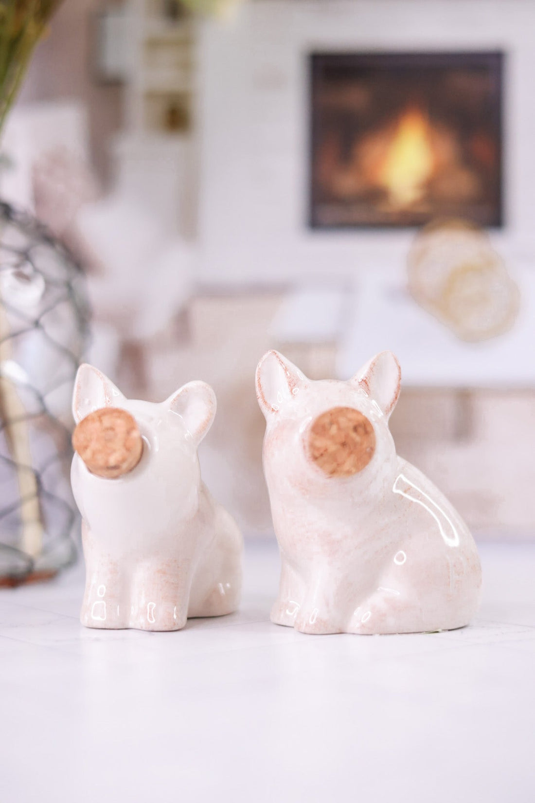 Ceramic Piggy Salt & Pepper Shaker (Set of 2) - Whiskey Skies - YOUNG'S INC.