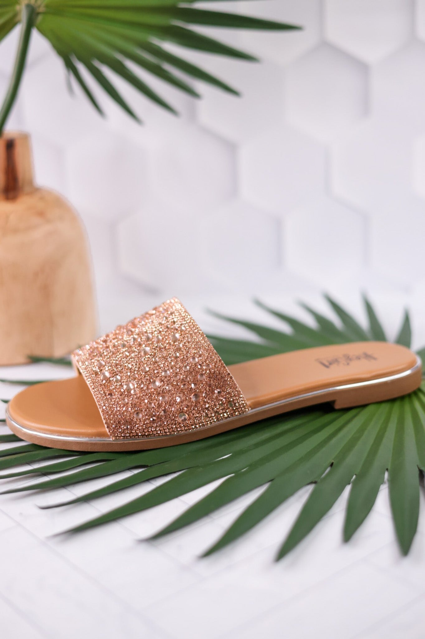 Champagne Rhinestone Pizzazz Sandals - Whiskey Skies - CORKYS FOOTWEAR