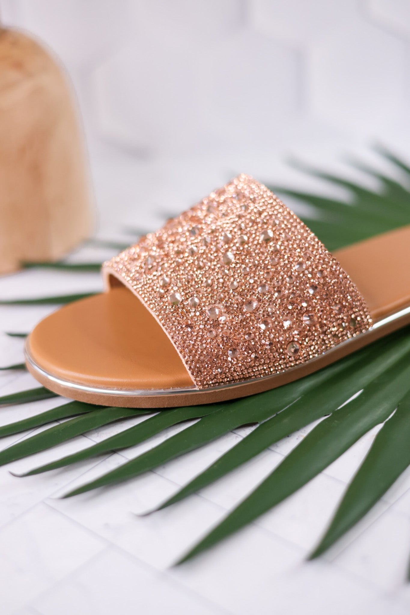 Champagne Rhinestone Pizzazz Sandals - Whiskey Skies - CORKYS FOOTWEAR