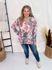 Charcoal and Mauve Floral Long Sleeve Top - Whiskey Skies - DEAR SCARLETT