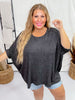 Charcoal & Black Dolman Sleeve Knit Top - Whiskey Skies - ANDREE BY UNIT
