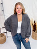 Charcoal Dolman Sleeve Cardigan - Whiskey Skies - BLUMIN