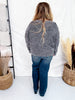 Charcoal Gray Vintage Vibe Cable Knit Sweater - Whiskey Skies - SWEET GENERIS