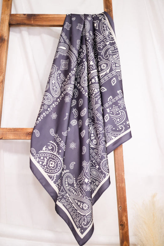 Charcoal Paisley Creek Wild Rag - Whiskey Skies - ROWDY CROWD CLOTHING