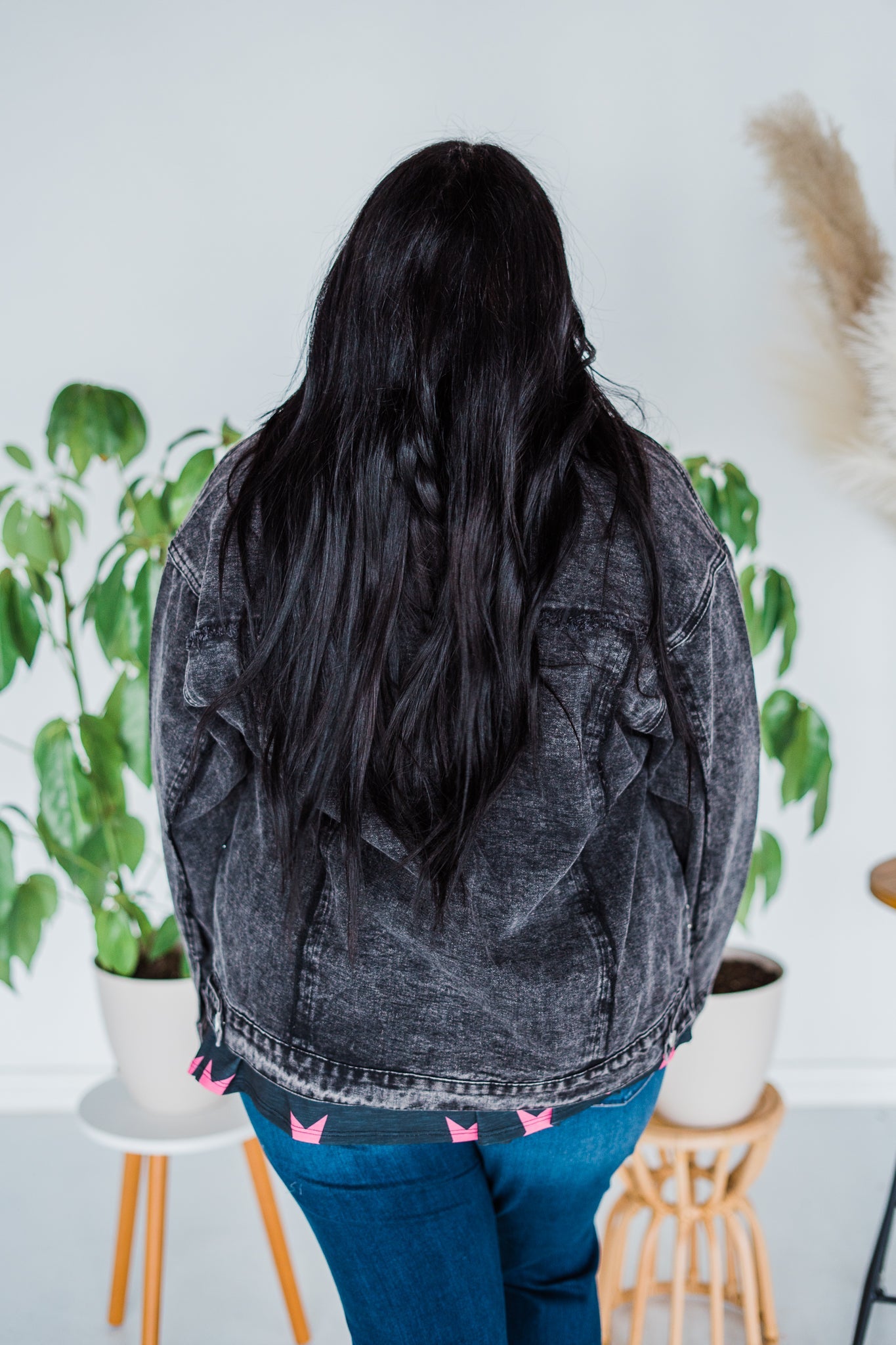 Charcoal Washed And Studded Jacket - Whiskey Skies - ANDREE BY UNIT