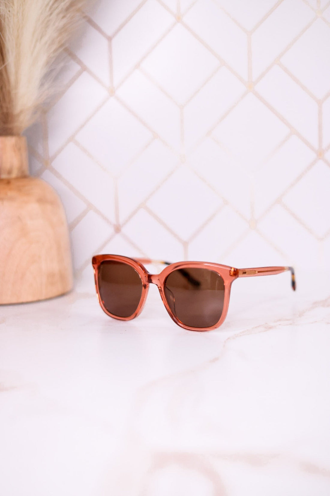 Charmaine Sunglasses In Apricot Crystal - Whiskey Skies - TOMS