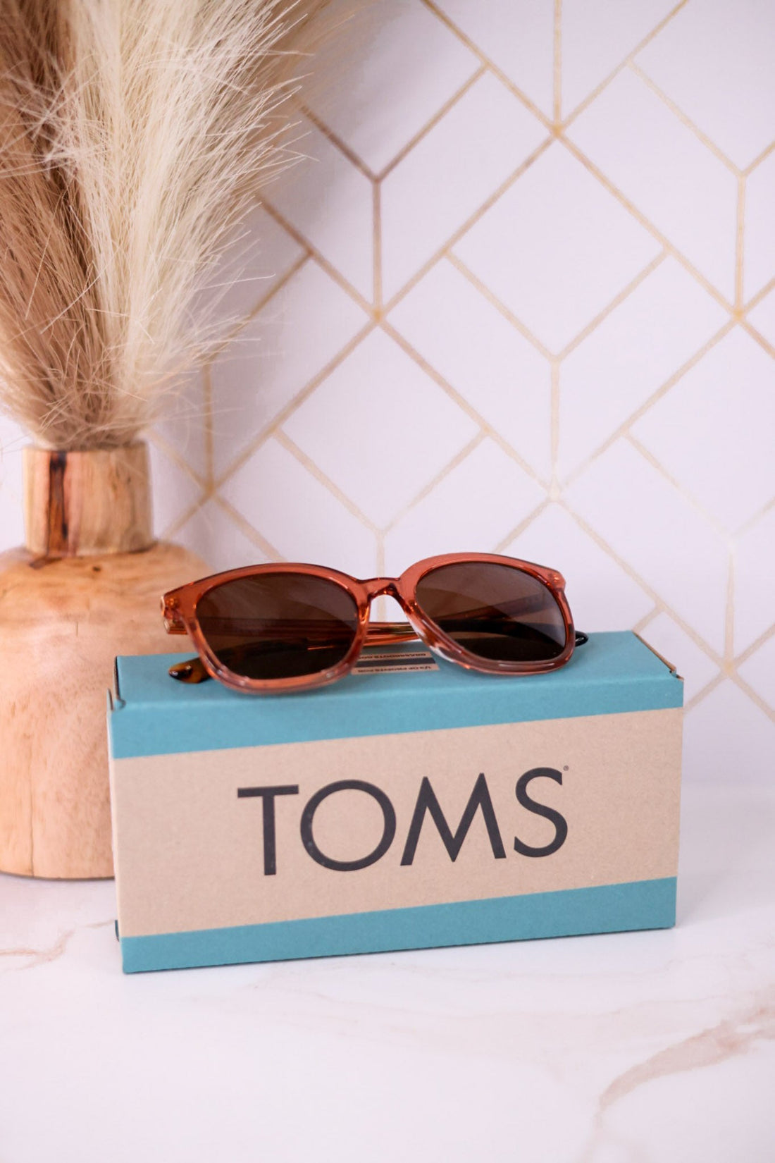Charmaine Sunglasses In Apricot Crystal - Whiskey Skies - TOMS