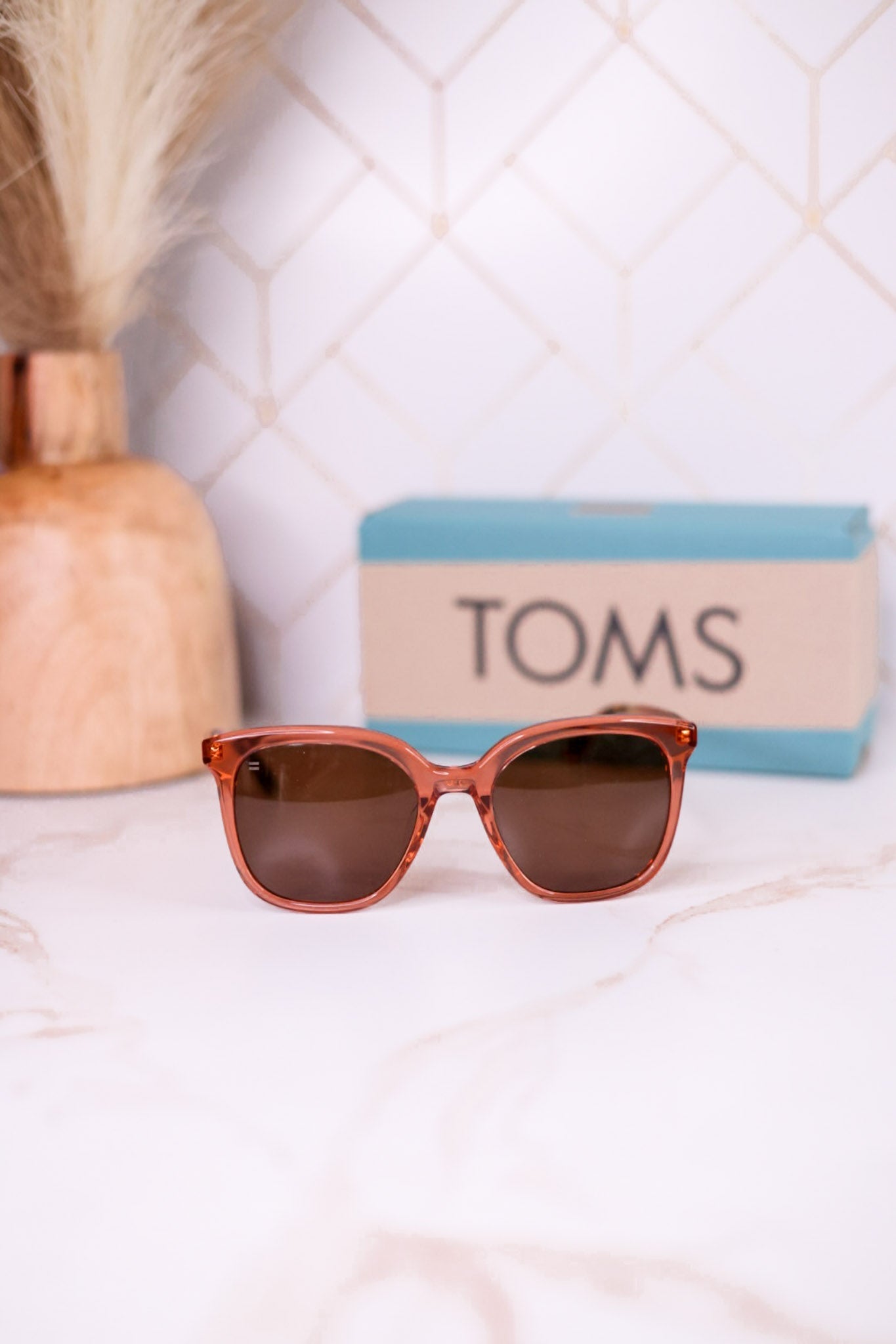 Charmaine Sunglasses In Apricot Crystal - Whiskey Skies - TOMS