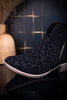 Charming Black Leopard Ankle Booties - Whiskey Skies - VERY G